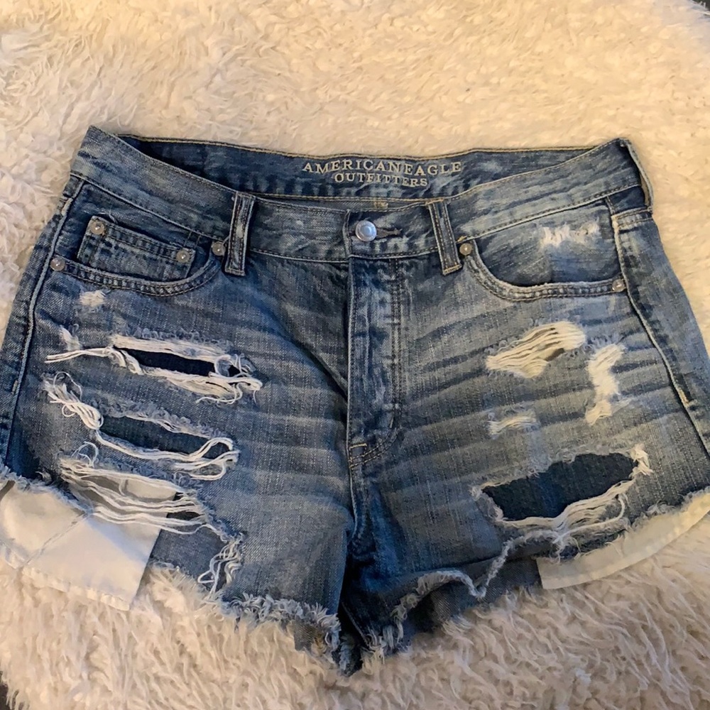 American eagle hi rise festival shorts